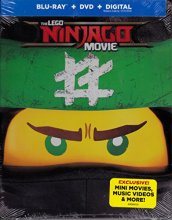 Cover art for The LEGO NINJAGO Movie (Blu-ray/DVD, 2017, With bonus key chains and digital.