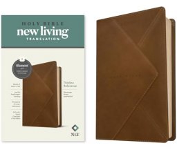 Cover art for NLT Thinline Reference Bible, Filament-Enabled Edition (LeatherLike, Messenger Brown, Red Letter)