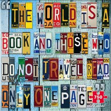 Cover art for Re-Marks Retro 1000 Piece Puzzle (License Plates Travel)