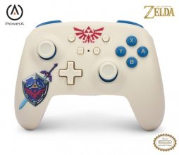 Cover art for PowerA Wireless Nintendo Switch Controller - Legend of Zelda Sworn Protector, tears of the kingdom, AA Battery Powered (Battery Included), Pro Controller for Switch, Advanced Gaming Buttons, Officially Licensed by Nintendo