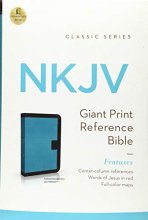 Cover art for NKJV, Reference Bible, Giant Print, Leathersoft, Turquoise/Brown, Red Letter Edition (Classic)