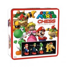 Cover art for USAOPOLY Super Mario Chess Set | 32 Custom Scuplt Chesspiece for 2 players Including Iconic Characters Like Mario, Luigi, Peach, Toad, Bowser | Themed Chess Game from Nintendo Video Games