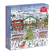 Cover art for Galison Michael Storrings Santa's Village 1000 Piece Puzzle from Galison - 27" x 20" Holiday Puzzle Featuring Beautiful Illustrations, Thick & Sturdy Pieces, Makes a Wonderful Gift!