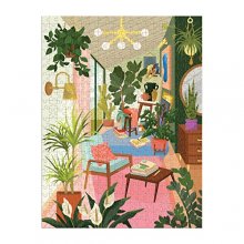 Cover art for Galison Lighting 101: Houseplants – 500 Piece Book Puzzle with Beautiful Plant and Interior Design Artwork Packaged in Magnetic Keepsake Book Sized Box
