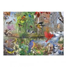 Cover art for Cobble Hill 1000 Piece Puzzle - Birds of The Season - Sample Poster Included