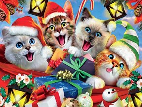 Cover art for Ceaco - Selfies - Holiday Cats in Hats Selfie - 550 Piece Jigsaw Puzzle