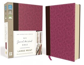 Cover art for NIV, Journal the Word Bible, Large Print, Leathersoft, Pink/Brown: Reflect, Journal, or Create Art Next to Your Favorite Verses