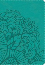 Cover art for NVI Biblia Compacta Letra Grande aqua, símil piel (Spanish Edition)