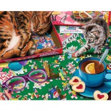 Cover art for White Mountain Puzzle Cats, 1000 Piece Jigsaw Puzzle