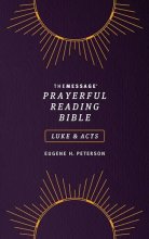 Cover art for The Message Prayerful Reading Bible: Luke & Acts (Softcover, Purple)