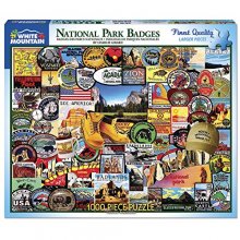 Cover art for White Mountain Puzzles National Park Badges, 1000 Piece Jigsaw Puzzle