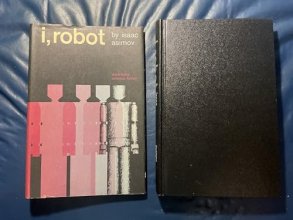 Cover art for Isaac Asimov I, ROBOT 1950 Doubleday & Co., NY Early Book Club Edition Code 19 K