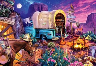 Cover art for Buffalo Games - Wild West Camp - 2000 Piece Jigsaw Puzzle with Hidden Images