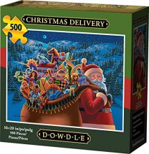 Cover art for Dowdle Folk Art Jigsaw Puzzle - Christmas Delivery 500 Pc