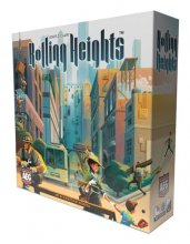 Cover art for Alderac Entertainment Group (AEG) Rolling Heights Construction City Building Board Game Set in The 1920's, Roll Your Meeples - Build The City, Ages 14+, 2-4 Players, 60+ Minutes,Blue