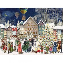 Cover art for Bits and Pieces - 300 Piece Jigsaw Puzzle for Adults - Christmas Town 300 - 300 pc Jigsaw by Artist Barbara Behr