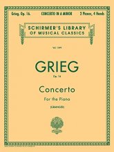 Cover art for Concerto in A Minor, Op. 16: Schirmer Library of Classics Volume 1399 Piano Duet (Schirmer's Library of Musical Classics)