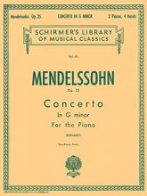 Cover art for Concerto No. 1 in G Minor, Op. 25: Schirmer Library of Classics Volume 61 Piano Duet (Schirmer's Library of Musical Classics)