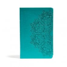 Cover art for CSB Large Print Personal Size Reference Bible, Teal LeatherTouch, Red Letter, Presentation Page, Cross-References, Full-Color Maps, Easy-to-Read Bible Serif Type