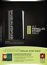Cover art for NLT Parallel Study Bible, Floral TuTone (LeatherLike, Black/Ornate Floral Fabric)