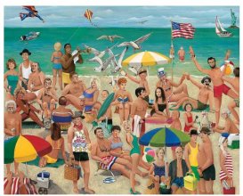 Cover art for White Mountain Puzzles What A Beach - 1000 Piece Jigsaw Puzzle