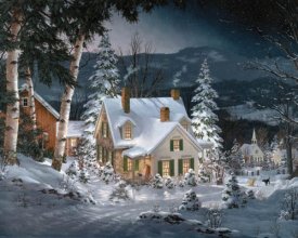 Cover art for White Mountain Puzzles Friends in Winter - 1000 Piece Jigsaw Puzzle