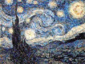 Cover art for Buffalo Games - Photomosaic - Starry Night - 1000 Piece Jigsaw Puzzle
