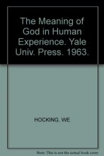 Cover art for The Meaning of God in Human Experience. Yale Univ. Press. 1963.