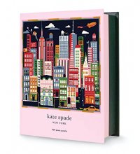 Cover art for Kate Spade New York 500 Piece Puzzle for Adults, 22" x 22" Square Puzzle, Cute Jigsaw Puzzle with Storage Box, City That Never Sleeps