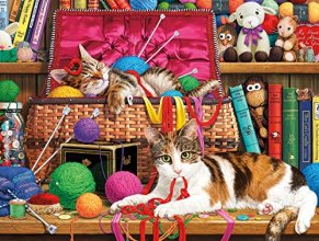 Cover art for Buffalo Games - Cats Collection - Comfy Spot - 750 Piece Jigsaw Puzzle