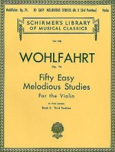 Cover art for Wohlfahrt: Fifty Easy Melodious Studies for Solo Violin Op.74 Book 2