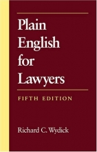 Cover art for Plain English for Lawyers (5th Edition)