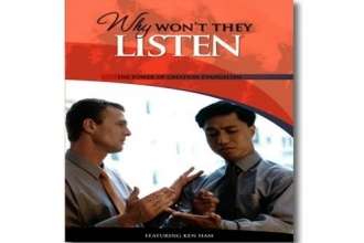 Cover art for Why Won't They Listen Dvd! Answers in Genesis,