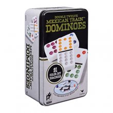 Cover art for Double 12 Color Dot Dominoes in Collectors Tin (styles will vary)