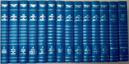 Cover art for Encyclopedia Britannica "The Annals of America" (Volumes 1 - 18 and two volume Conspectus)