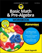 Cover art for Basic Math & Pre-Algebra Workbook For Dummies with Online Practice, 3rd Edition (For Dummies (Lifestyle))