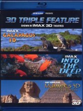 Cover art for Samsung IMAX 3D Triple Feature: Galapagos, into The Deep, Mummies: Secrets of The Pharaohs Blu-Ray Player