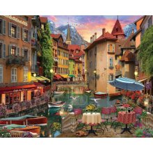 Cover art for White Mountain Puzzles Sunset on The Canal - 1000 Piece Jigsaw Puzzle