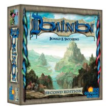 Cover art for Rio Grande Games Dominion 2nd Edition | Deckbuilding Strategy Game for 2-4 Players, Ages 13+ | Updated Cards, Artwork, Streamlined Rules