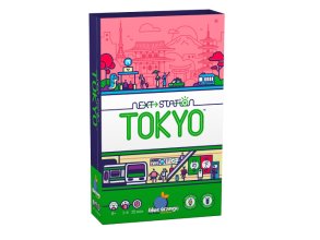 Cover art for Next Station Tokyo Board Game - Family or Adult Strategy Flip and Write Game for 1 to 4 Players by Blue Orange Games. Recommended for Ages 8 & Up.