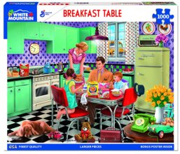 Cover art for White Mountain Puzzles Breakfast Table, 1000 Piece Jigsaw Puzzle