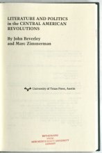 Cover art for Literature and Politics in the Central American Revolutions (New Interpretations of Latin America Series, Institute of Latin American Studies)