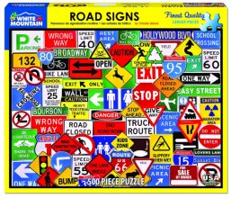 Cover art for White Mountain Puzzles Road Signs - 500 Piece Jigsaw Puzzle