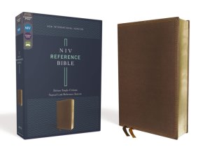 Cover art for NIV, Reference Bible, Deluxe Single-Column (A Bible with 100,000 Cross-References), Leathersoft, Brown, Comfort Print