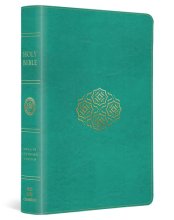 Cover art for ESV Large Print Compact Bible (TruTone, Teal, Bouquet Design)