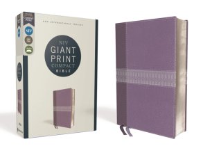 Cover art for NIV, Giant Print Compact Bible, Leathersoft, Purple, Red Letter, Comfort Print