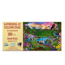 Cover art for SUNSOUT INC - Gathering at Yellowstone - 300 pc Jigsaw Puzzle by Artist: Gerald Newton - Finished Size 18" x 24" - MPN# 62443
