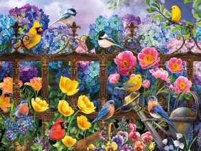 Cover art for Ceaco - Gina Jane - Hydrangeas - Oversized 300 Piece Jigsaw Puzzle