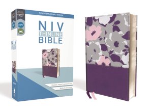 Cover art for NIV, Thinline Bible, Leathersoft, Purple, Red Letter, Comfort Print