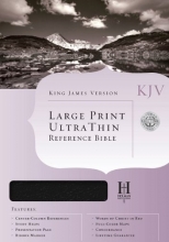 Cover art for KJV UltraThin Large Print Reference Bible (Black Genuine Leather) (King James Version)